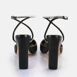 Best Sale BUFFALO 1291355 Jolie Queen Sandales A Talon Veganes Noir