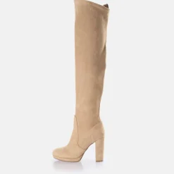 Hot BUFFALO Amy Overknee Botte Vegan Creme