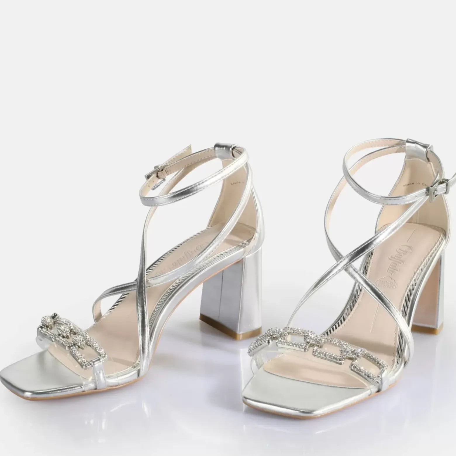 Best BUFFALO April Glam Sandales A Talon Veganes Argent