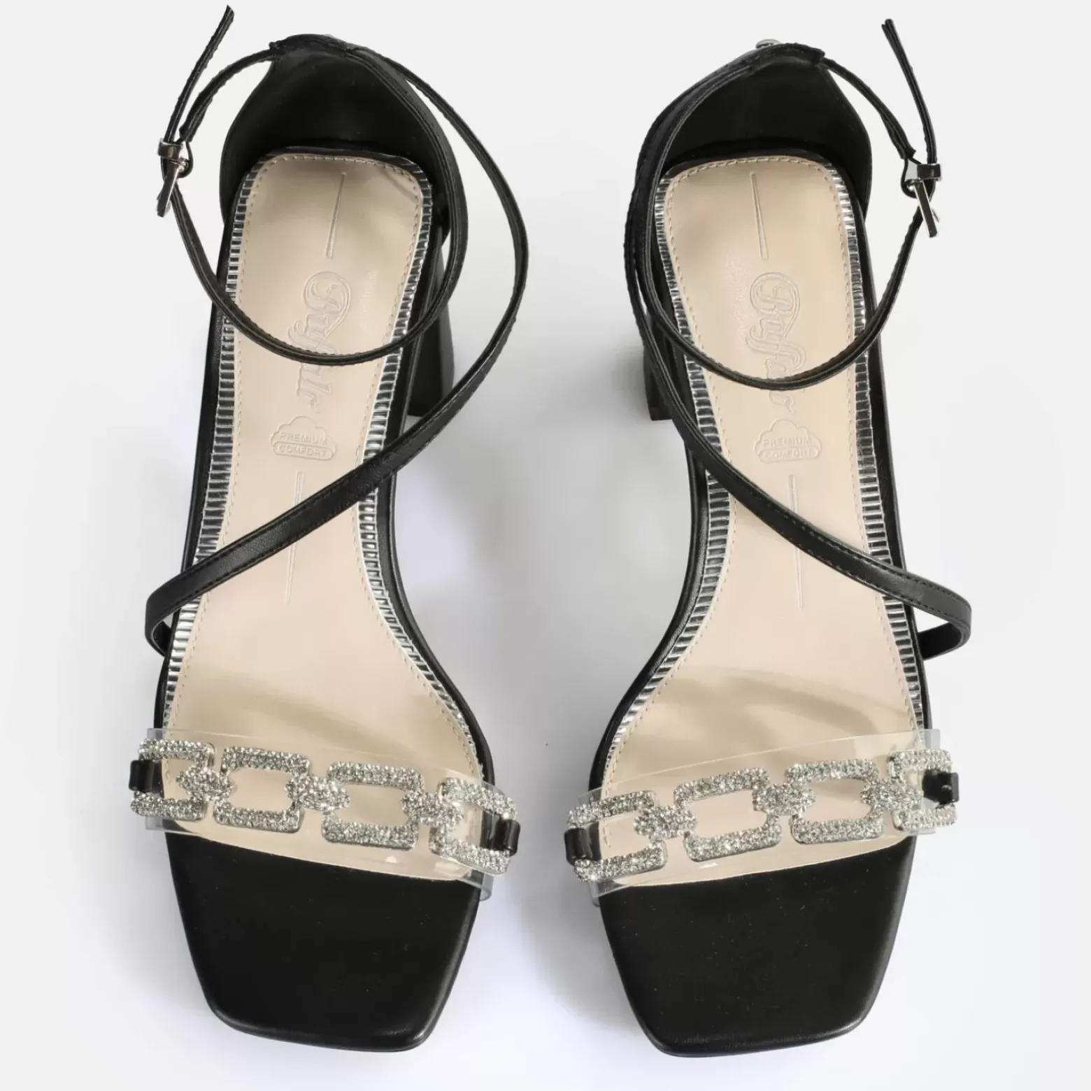 Best BUFFALO April Glam Sandales A Talon Veganes Noir