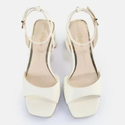 Cheap BUFFALO April Neat Sandales A Talon Veganes Perle Blanc