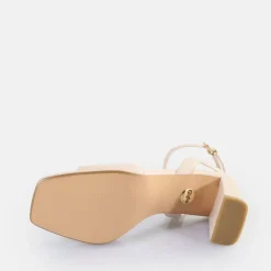 Online BUFFALO April Neat Sandales A Talon Veganes Clair Perle Rose