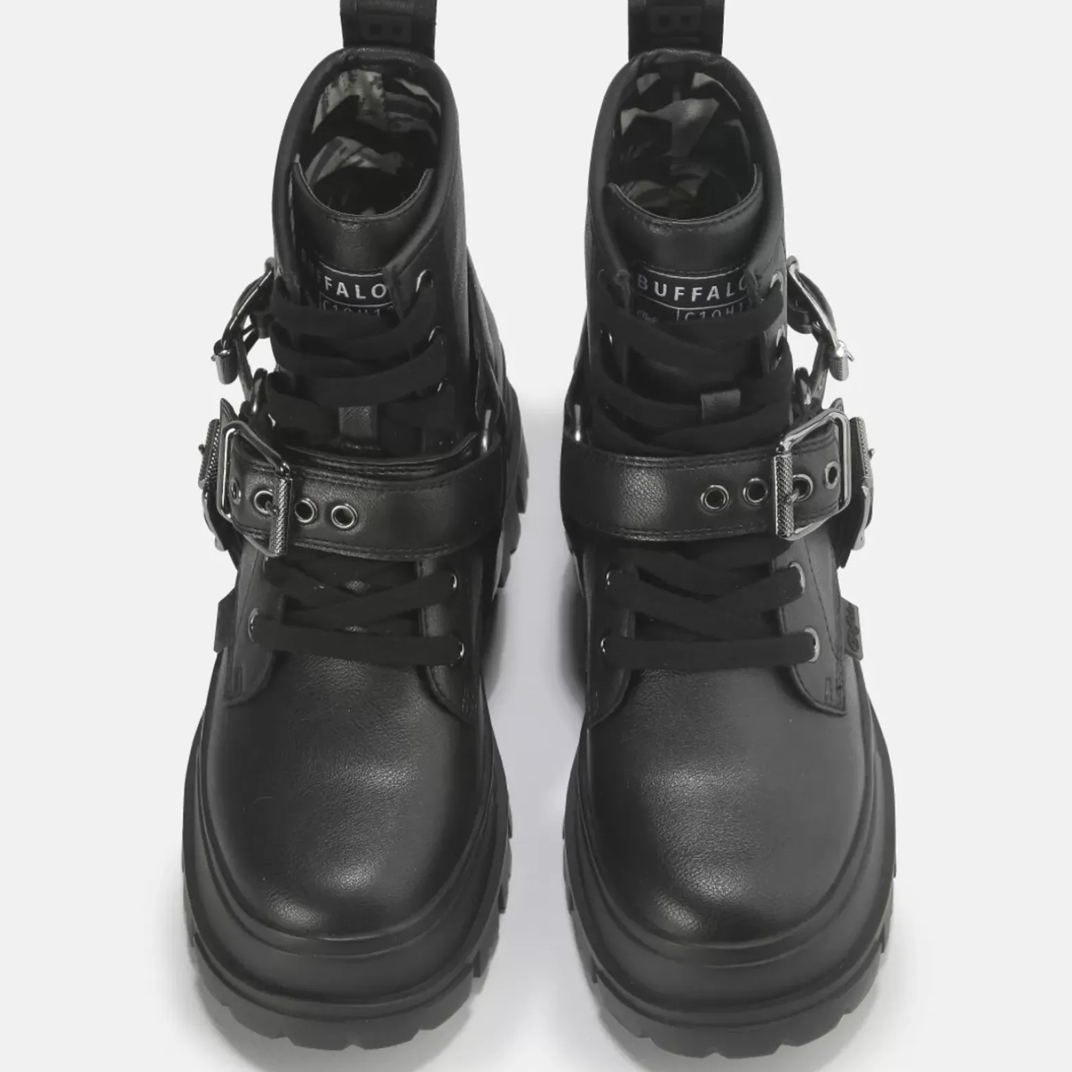 Hot BUFFALO Aspha Biker Men Bootie Vegan Noir