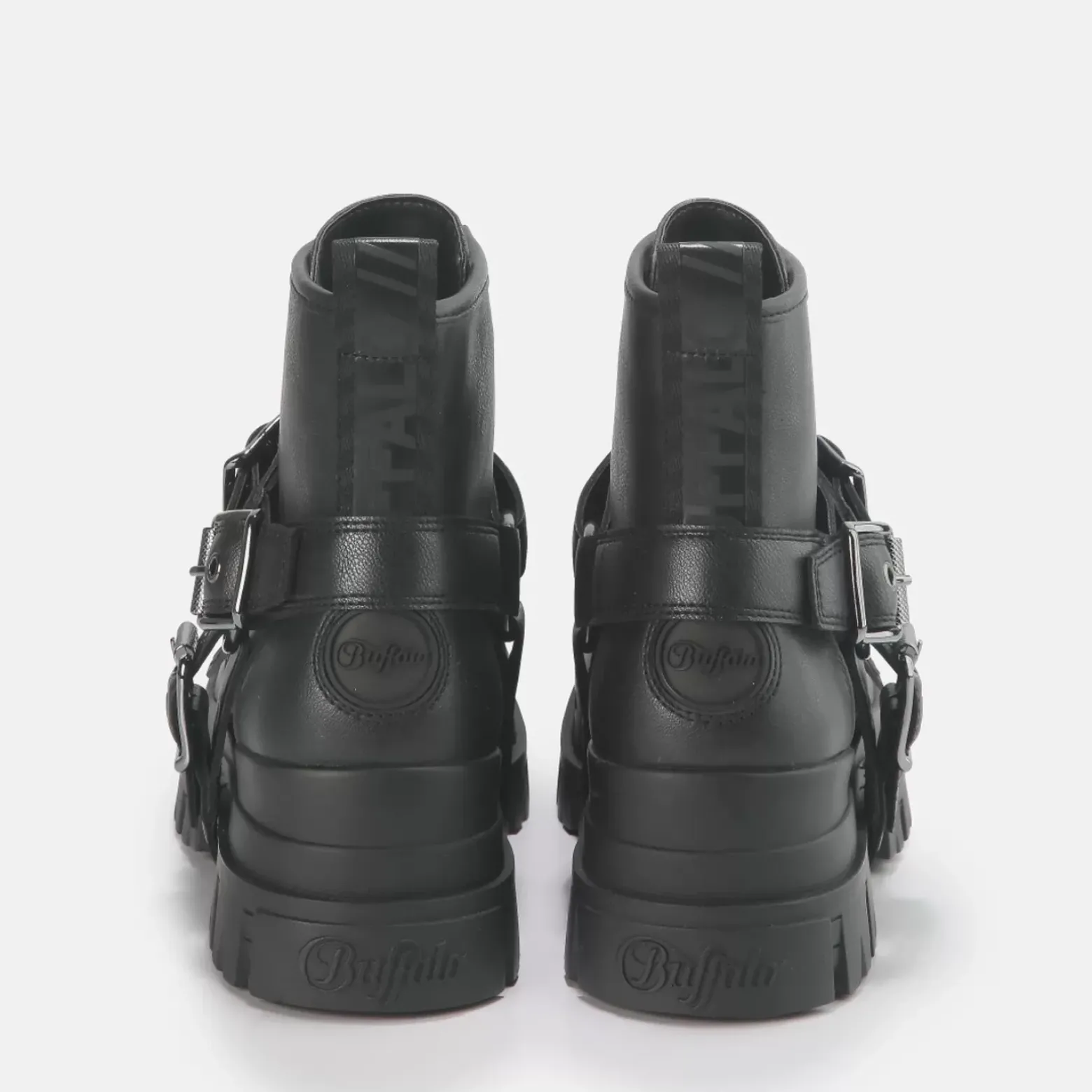 Hot BUFFALO Aspha Biker Men Bootie Vegan Noir