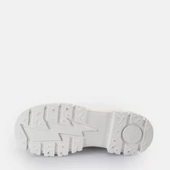 Sale BUFFALO Aspha Brogue Chaussures Basses Veganes Blanc