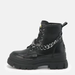 Clearance BUFFALO Aspha Chain Bottines Hautes Veganes Noir
