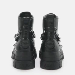 Clearance BUFFALO Aspha Chain Bottines Hautes Veganes Noir