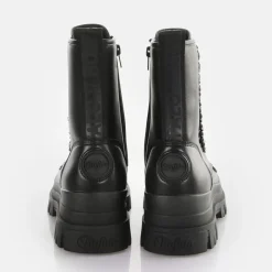 Online BUFFALO Aspha Chain Laceup Mid Bottines Vegan Noir