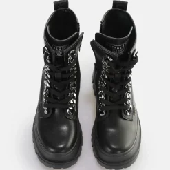 Online BUFFALO Aspha Chain Laceup Mid Bottines Vegan Noir