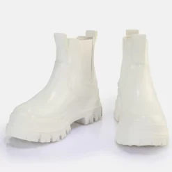 Clearance BUFFALO Aspha Chelsea Bottines Vegan Blanc