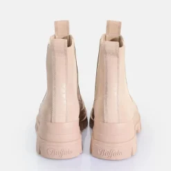 Outlet BUFFALO Aspha Chelsea Mid Bottines Vegan Noir Rose