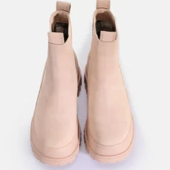 Outlet BUFFALO Aspha Chelsea Mid Bottines Vegan Noir Rose