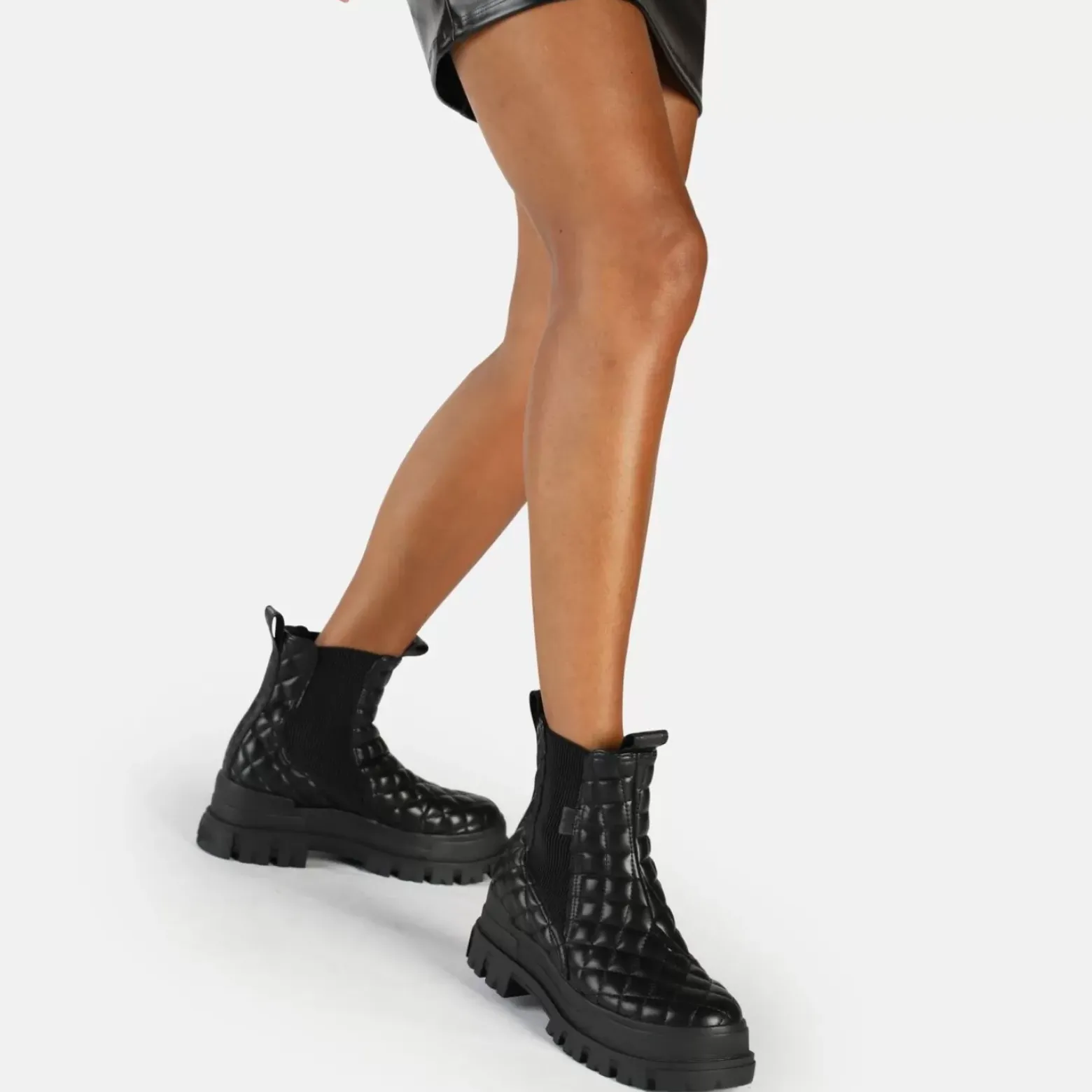 Best BUFFALO Aspha Chelsea Mid Bottines Vegan Black Pad Noir