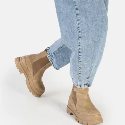 Discount BUFFALO Aspha Chelsea Mid Fourrure De Nubuck Vegan Marron