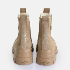 Discount BUFFALO Aspha Chelsea Mid Fourrure De Nubuck Vegan Marron