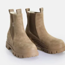 Discount BUFFALO Aspha Chelsea Mid Fourrure De Nubuck Vegan Marron