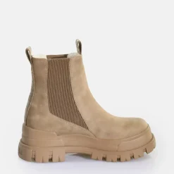 Discount BUFFALO Aspha Chelsea Mid Fourrure De Nubuck Vegan Marron