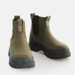 Fashion BUFFALO Aspha Chelsea Warm Boot Vegan Kaki Beige