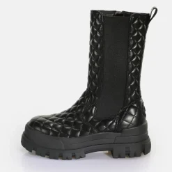 New BUFFALO Aspha Clf Chelsea Hi-Bottines Veganes- Noir