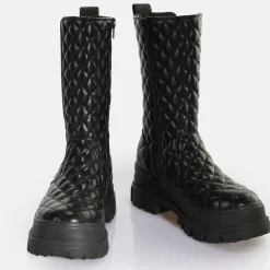 New BUFFALO Aspha Clf Chelsea Hi-Bottines Veganes- Noir