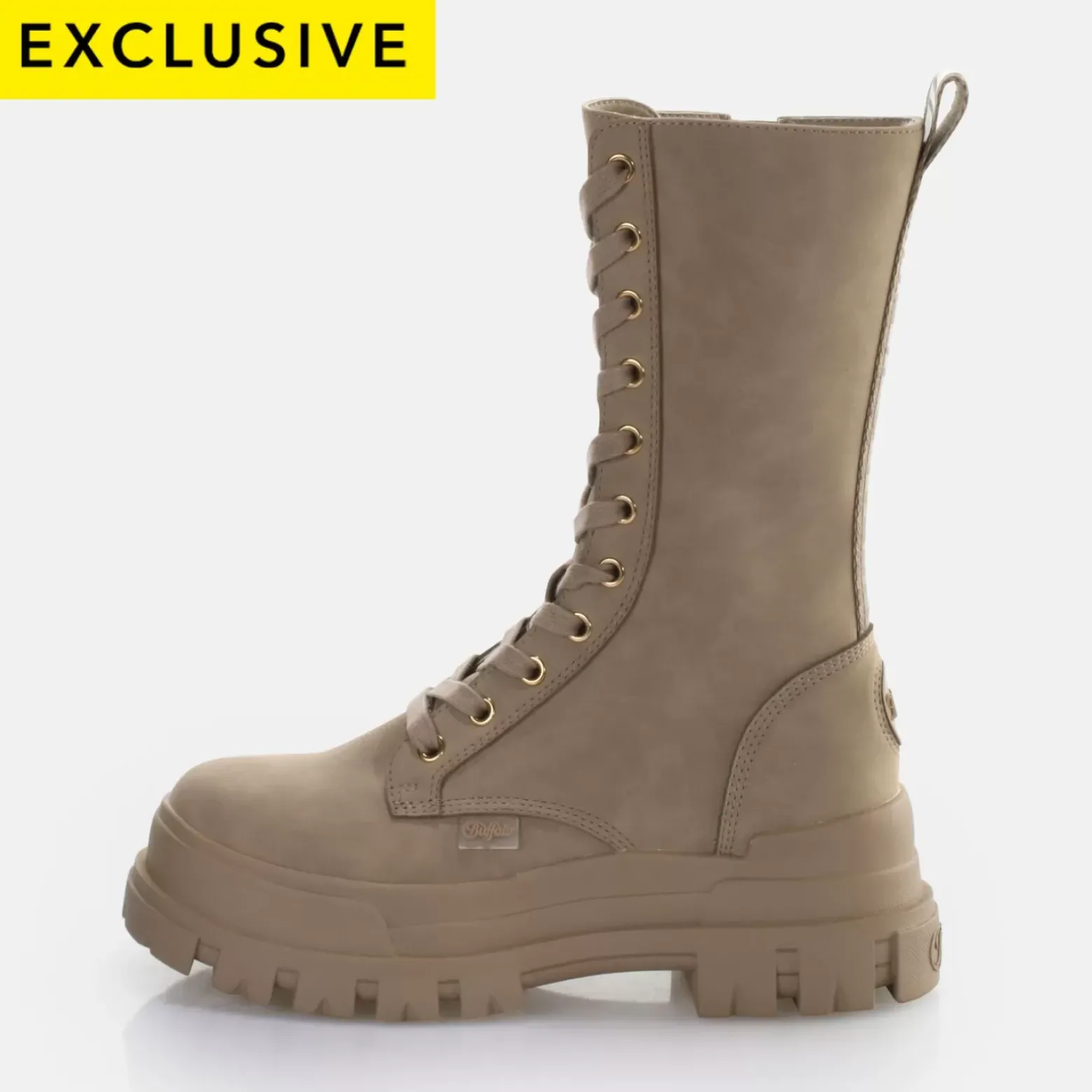 Best Sale BUFFALO Aspha Clf Lace Up Warm Boot Vegan Beige