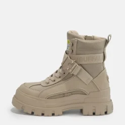 New BUFFALO Aspha Com1 Bottines Hautes Veganes Beige