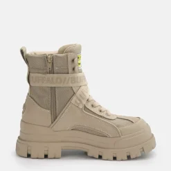 New BUFFALO Aspha Com1 Bottines Hautes Veganes Beige