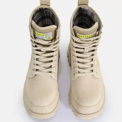 Shop BUFFALO Aspha Com2 Laceup Mid Bottines Vegan Creme