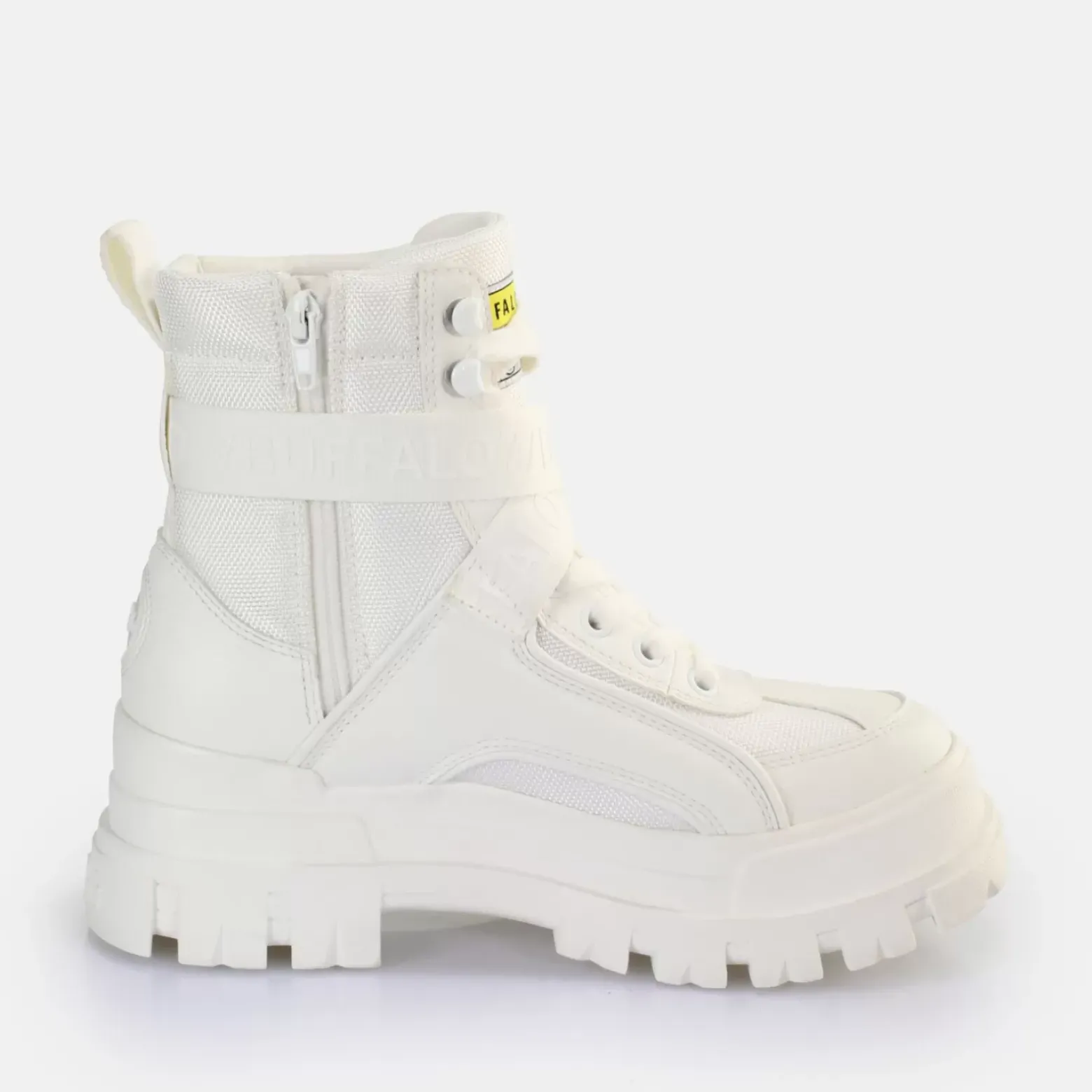 Store BUFFALO Aspha Com1 Laceup Mid Bottines Vegan Blanc