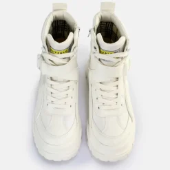 Store BUFFALO Aspha Com1 Laceup Mid Bottines Vegan Blanc