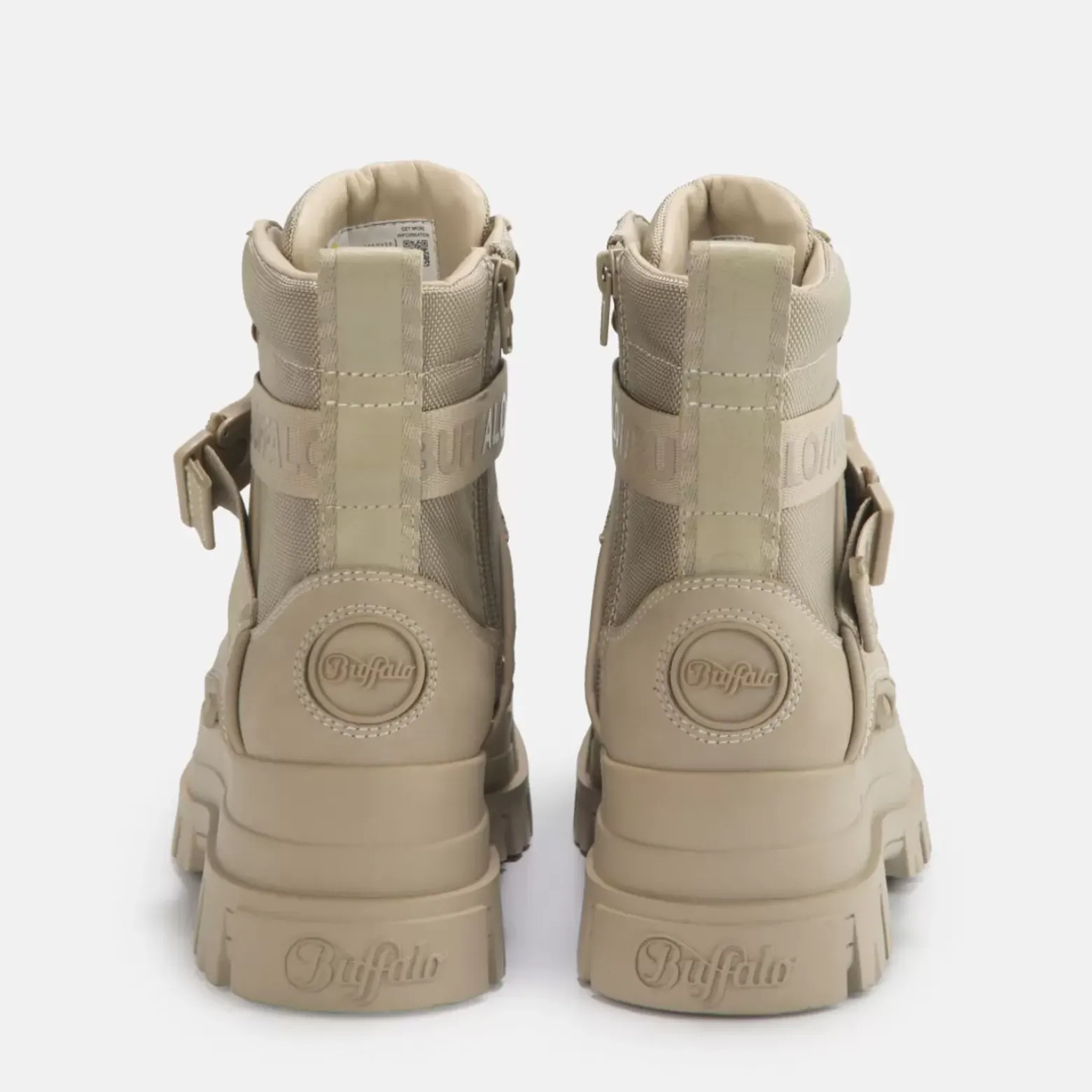 Hot BUFFALO Aspha Com1 Men Bottines Veganes Beige