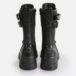 Hot BUFFALO Aspha Com Steel Laceup Hi-Vegan Nappa/Nylon- Noir