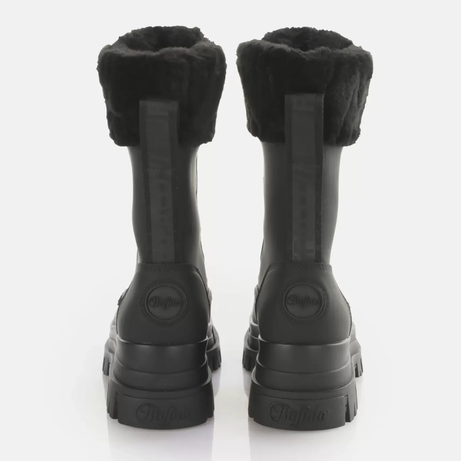 Hot BUFFALO Aspha Duck Boot Warm Bottes A Talon Vegan Noir