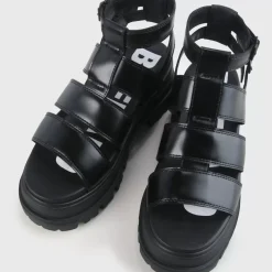 Outlet BUFFALO Aspha Gld Sandales A Plateforme Veganes Noir