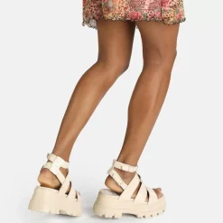 Store BUFFALO Aspha Gld Sandales Plateforme Veganes Creme