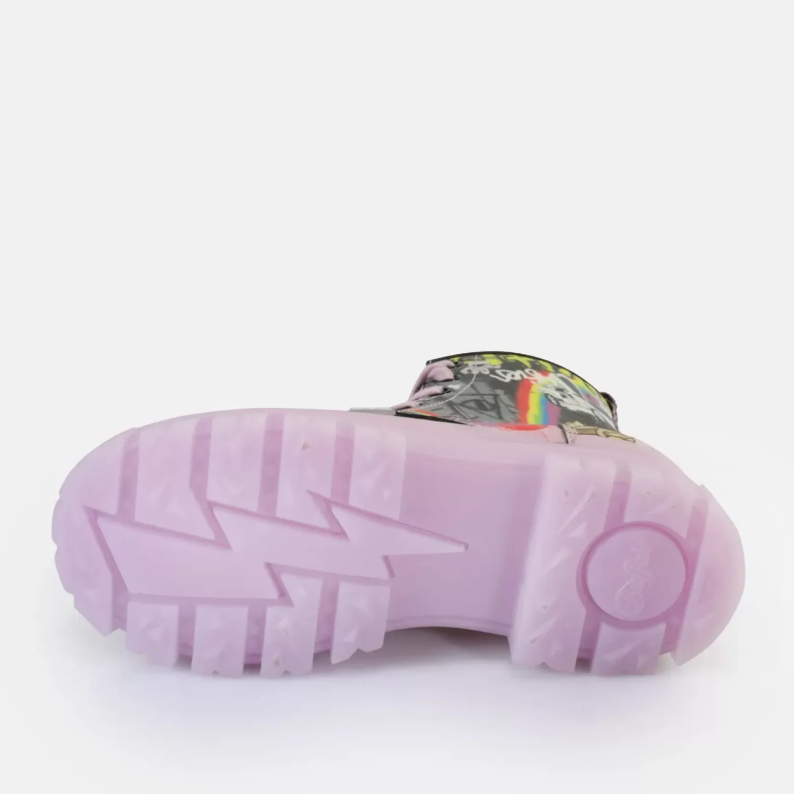 Store BUFFALO Aspha Lace Up Hi Bottines Veganes Violet/Noir Graphite Noir/Violet