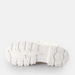 Best BUFFALO Aspha Lace Up Hi Bottines Veganes/Fleurs Blanc