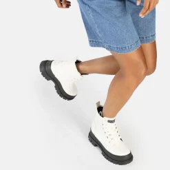 Online BUFFALO Aspha Laceup Hi Bottines Vegan Blanc