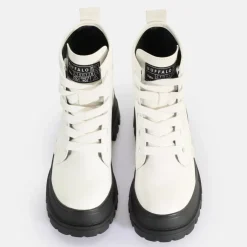 Online BUFFALO Aspha Laceup Hi Bottines Vegan Blanc