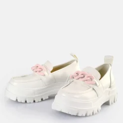 Flash Sale BUFFALO Aspha Loafer Chain Chaussures Basses Veganes Blanc