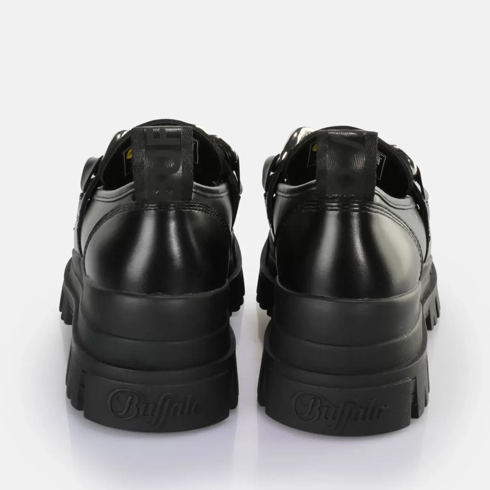 Flash Sale BUFFALO Aspha Loafer Chain Chaussures Basses Vegan/Argent Noir