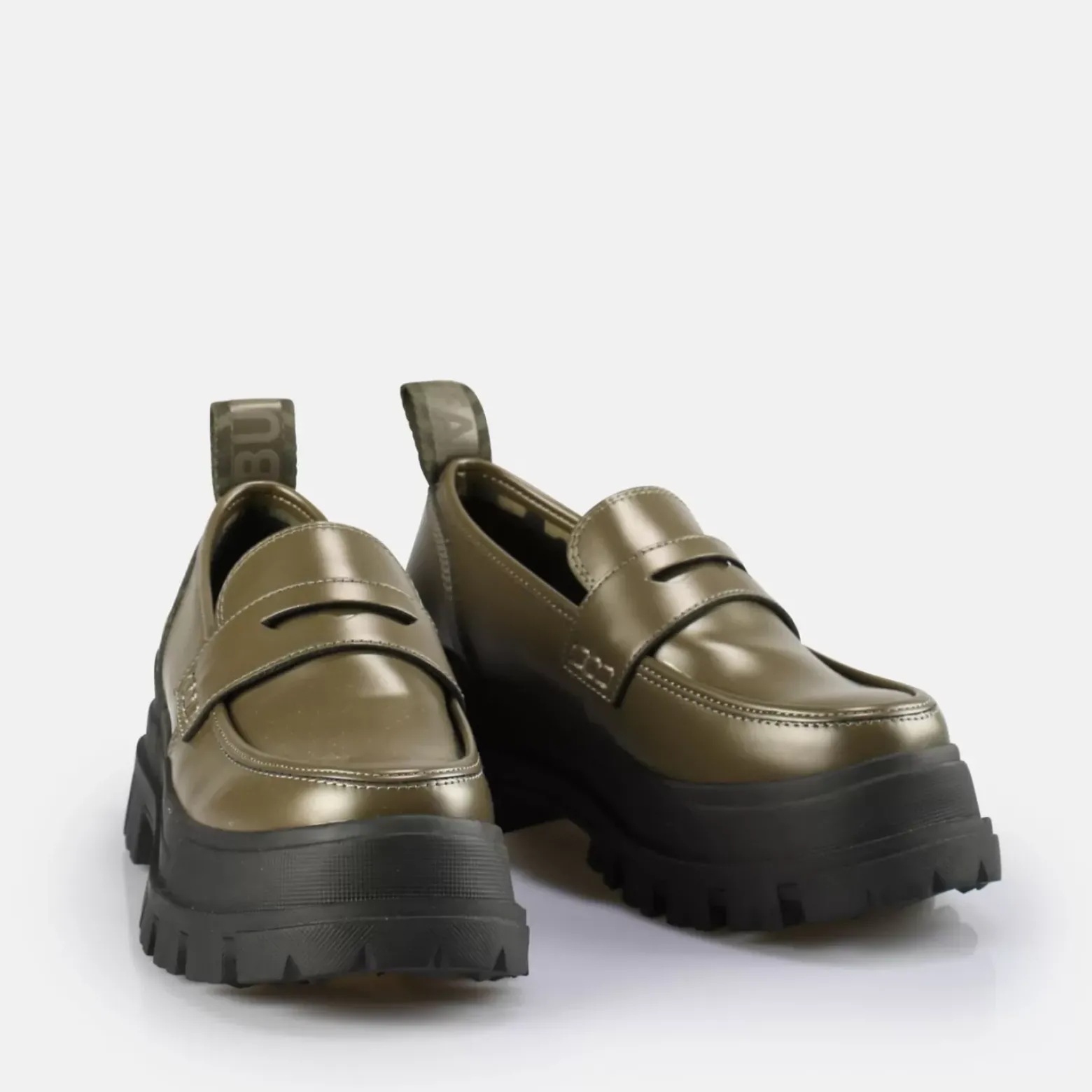 Cheap BUFFALO Aspha Loafer Chaussures Basses Vegan Kaki Beige