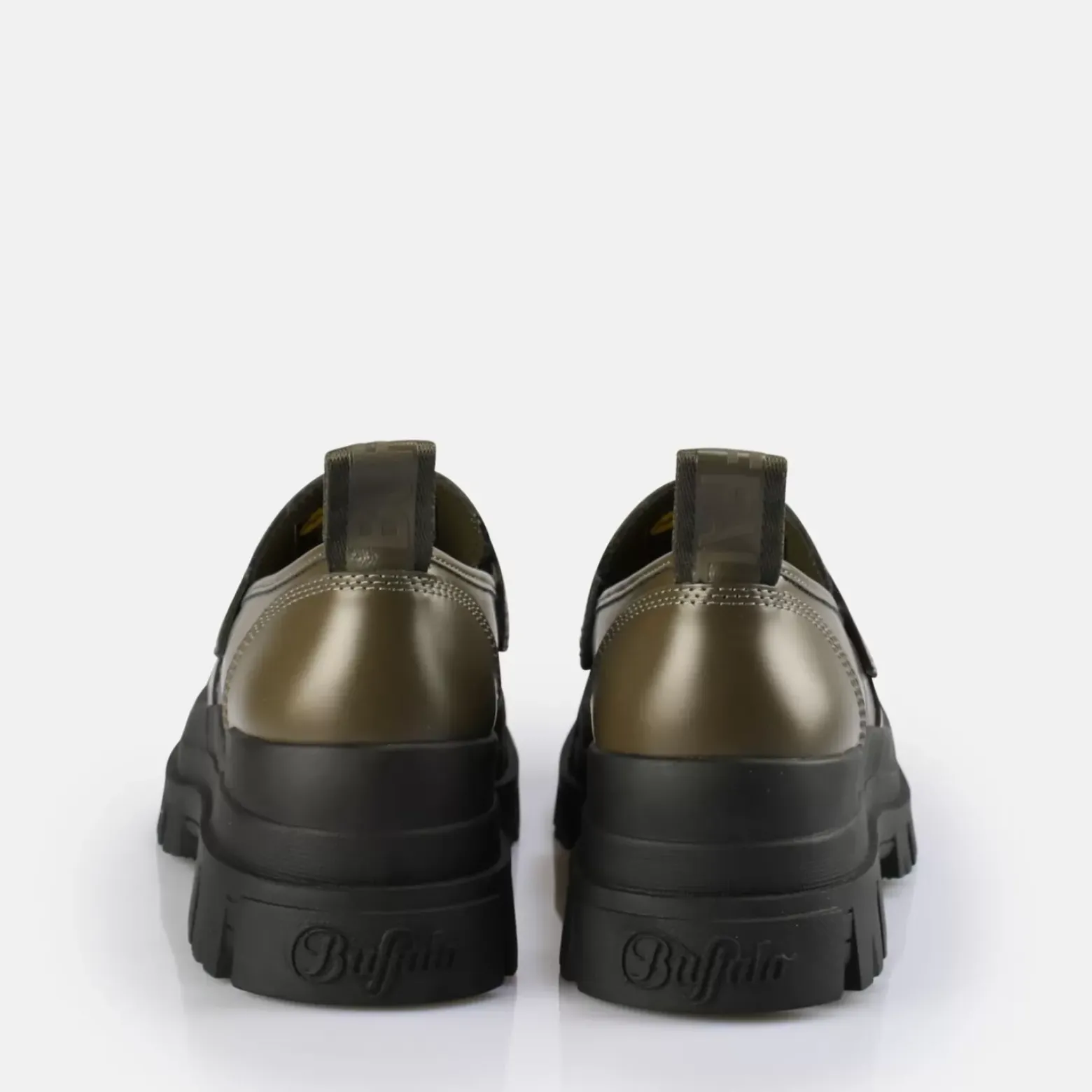 Cheap BUFFALO Aspha Loafer Chaussures Basses Vegan Kaki Beige