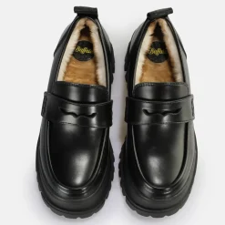 Shop BUFFALO Aspha Loafer Warm Chaussures Basses Vegan Noir