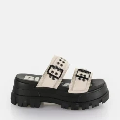 Cheap BUFFALO Aspha Loop Sandales A Plateforme Veganes Creme