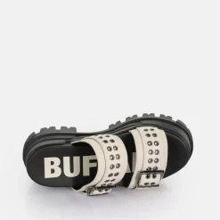 Cheap BUFFALO Aspha Loop Sandales A Plateforme Veganes Creme