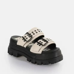 Cheap BUFFALO Aspha Loop Sandales A Plateforme Veganes Creme