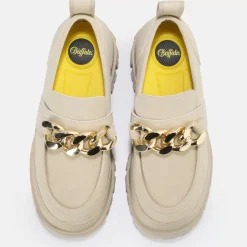 New BUFFALO Aspha Mocassins A Chaine Veganes Creme