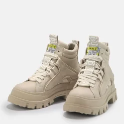 Sale BUFFALO Aspha Nc Mid Bottines Plates Veganes Beige