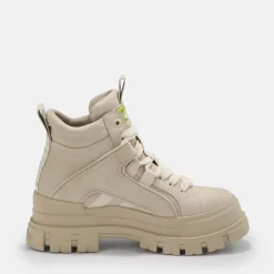 Sale BUFFALO Aspha Nc Mid Bottines Plates Veganes Beige